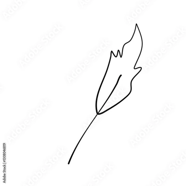 Obraz simple delicate hand drawn flowers
