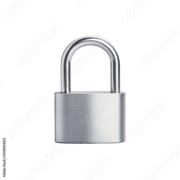 Obraz Silver padlock on a transparent background
