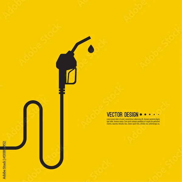 Fototapeta Gasoline pump nozzle sign.