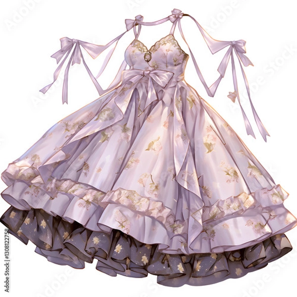 Fototapeta wedding dress isolated on white