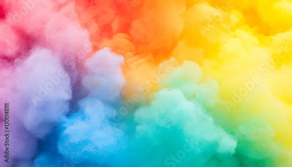 Fototapeta Vibrant smoke explosion art studio abstract photography colorful environment artistic perspective inspiration and creativity