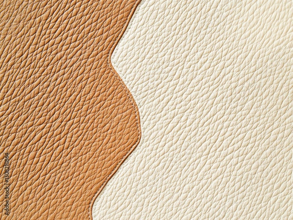 Obraz Textured leather in warm tones, showcasing minimalist design