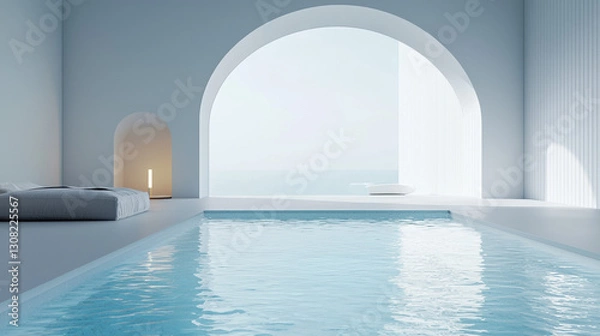 Fototapeta A water on pool, minimalist and modern background 
