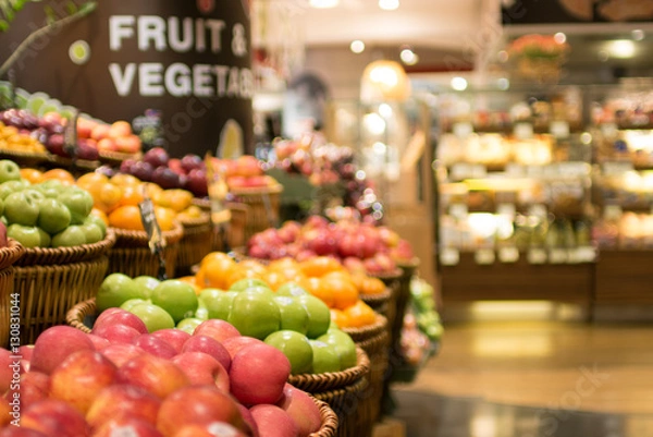 Obraz Supermarket, strefa owoców i warzyw