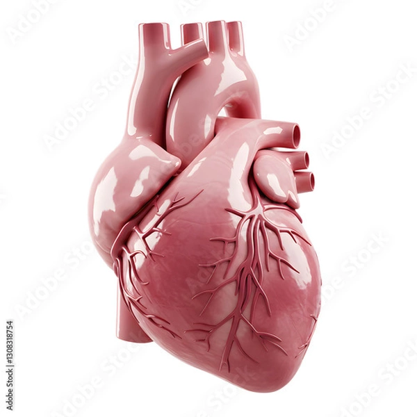 Obraz 3d human heart isolated on transparant background