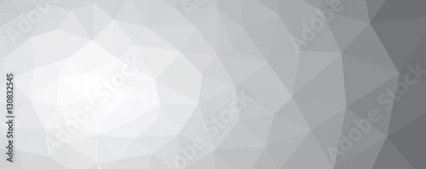 Obraz Light Gray vector blurry triangle geometric background with gradient.