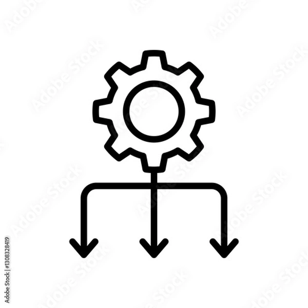Obraz Workflow icon vector design illustration in trendy style