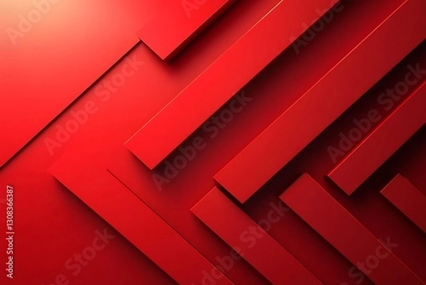 Fototapeta Abstract red geometric pattern background.