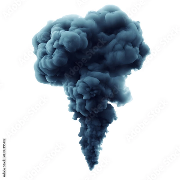 Obraz Dark volumetric cloud of smoke or dust on a black background.
