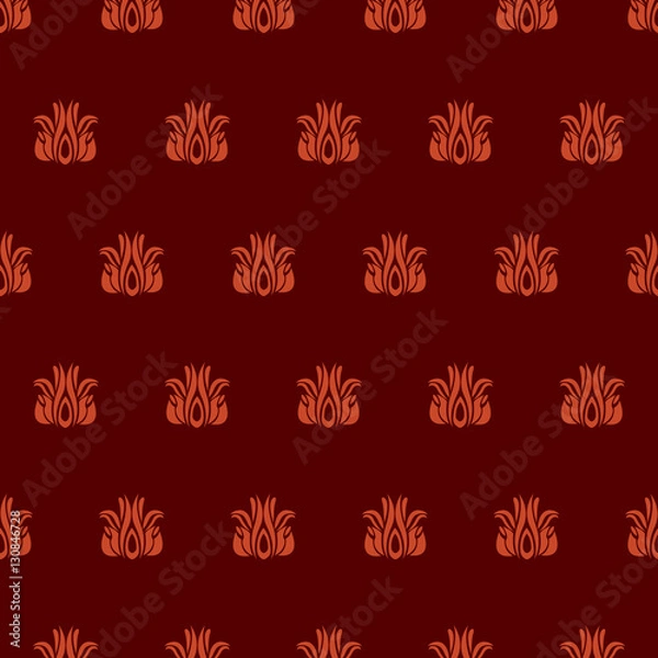 Obraz Orange flower abstract seamless pattern