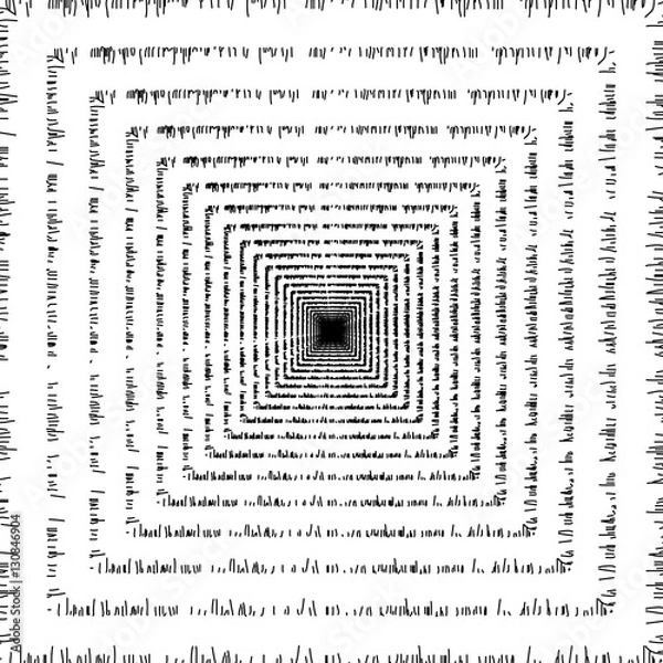 Fototapeta Black white tunnel geometric background pattern