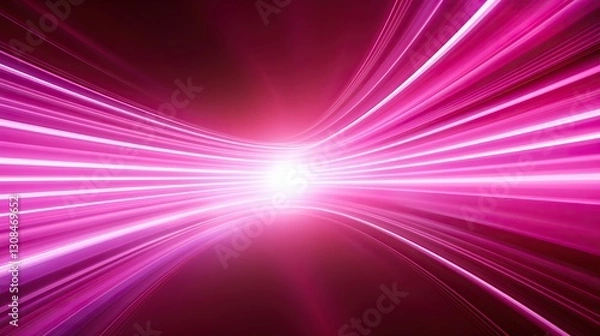 Fototapeta Elegant Pink Abstract Background with Curved Lines and Glowing Light Effects. Soft Gradient from Purple to Red Adds Depth and Movement