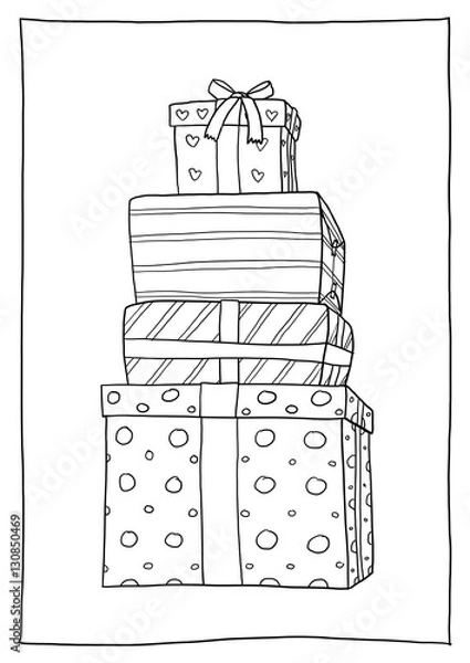 Obraz Ausmalbild Geschenke