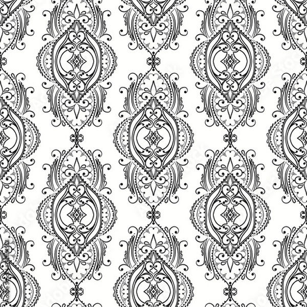Fototapeta Damask seamless pattern