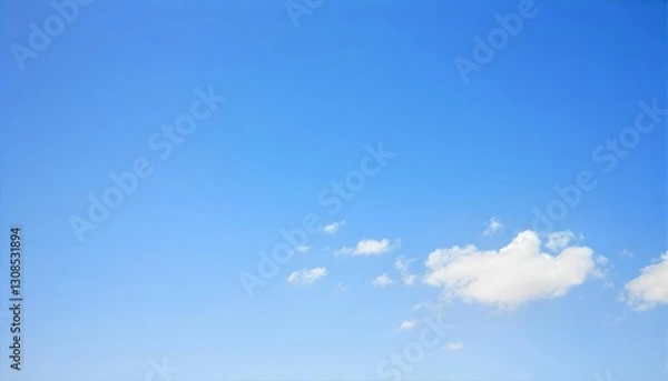 Fototapeta Bright Blue Sky with Clouds Natural Background for Design Elements