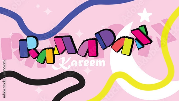 Obraz colorful ramadan kareem background vector illustration