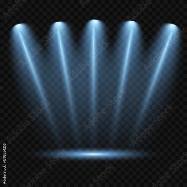 Fototapeta Light blue Star, Soft Sunny Sparkle. Glowing abstract isolated light effects lens. Spotlight and Star with Bokeh and Dust Effect. Glowing Abstract. Lens flash, explosion, spark.