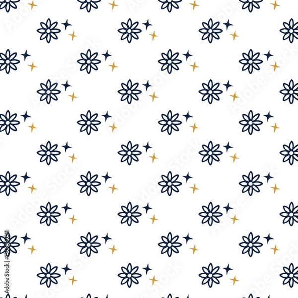 Fototapeta seamless pattern with snowflakes