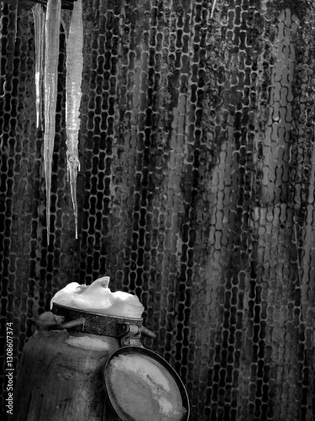 Obraz black and white background