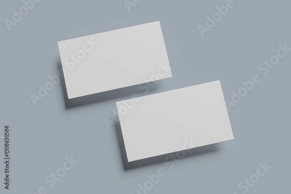 Obraz Business card mockup for your design template. Blank empty credit card mockup