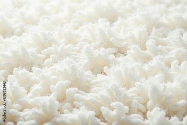 Obraz Close-up of soft and fluffy white carpet texture with seamless pattern, soft, fabric, home decor
