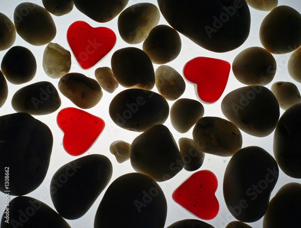 Obraz hearts between stones