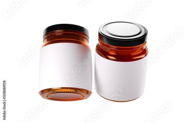 Obraz floating two jar mockup