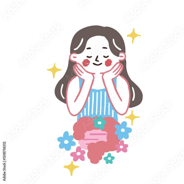Fototapeta 腸内フローラが整っている女性