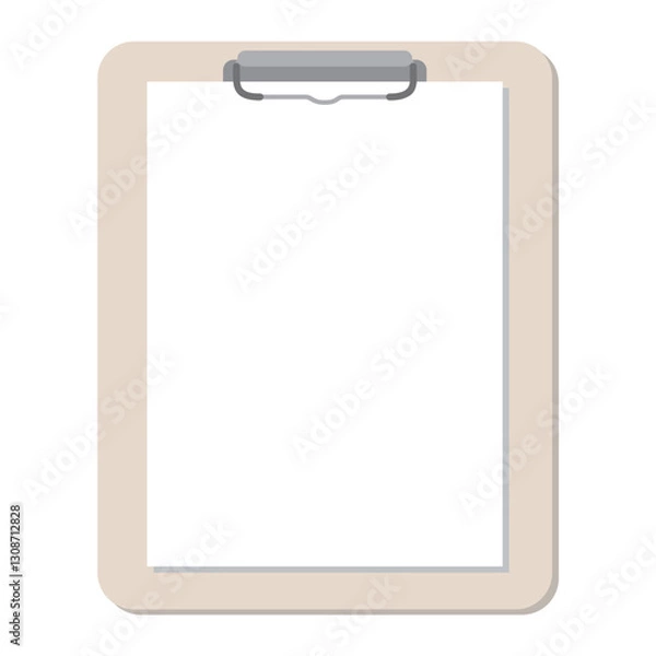 Obraz 使い勝手の良いシンプルなタッチのカルテ、クリップボード＿ベージュ
