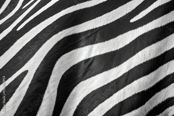 Obraz A striking zebra texture background featuring bold black and white stripes, creating a dynamic, natural pattern full of contrast and energy