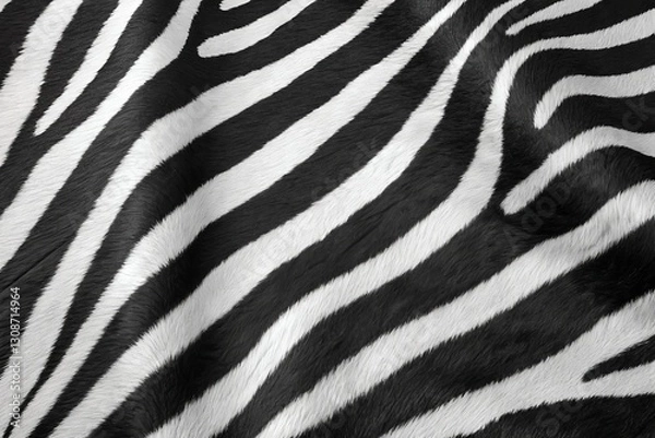 Obraz A striking zebra texture background featuring bold black and white stripes, creating a dynamic, natural pattern full of contrast and energy