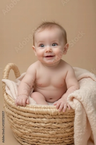 Obraz bebes feliz y sonriente