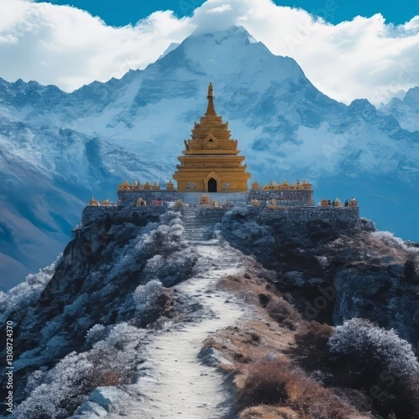 Obraz buddhist stupa in nepal