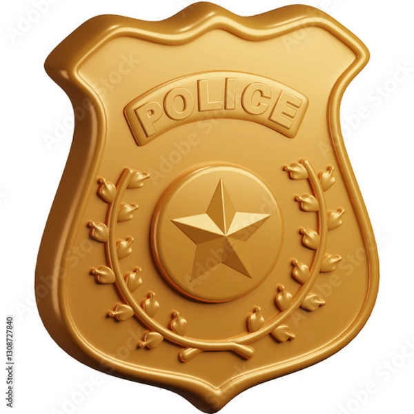 Obraz Police Badge 3D Icon