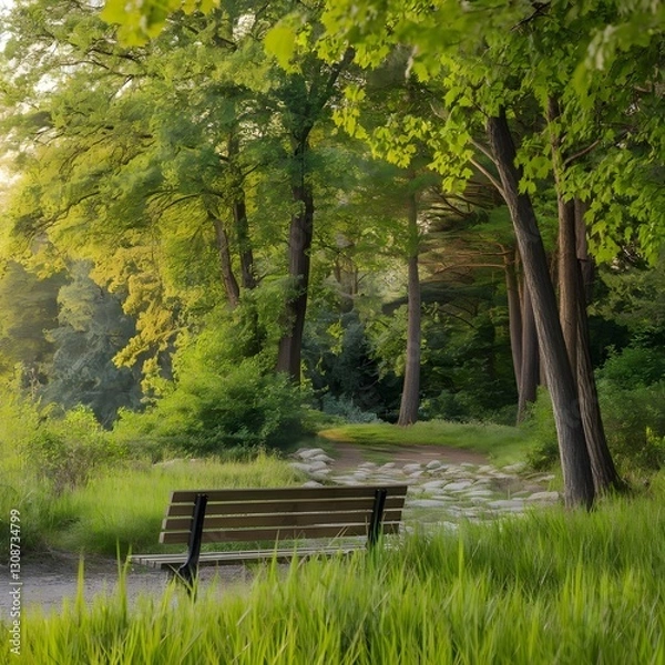 Obraz bench in the park