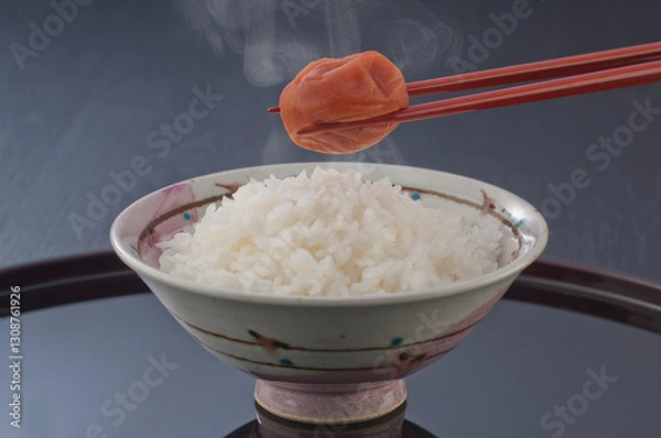 Obraz ご飯と梅干し−6