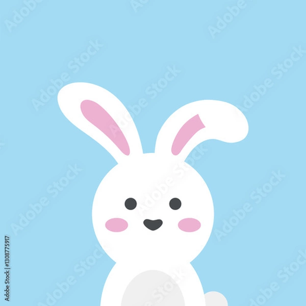 Obraz Happy Easter cute bunny vector
