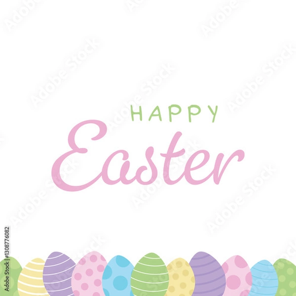Fototapeta Happy Easter eggs vector illustration