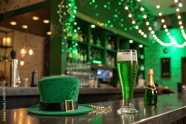 Obraz Cheers to St. Patrick’s Day! Beer, Champagne, and Irish Festivities.