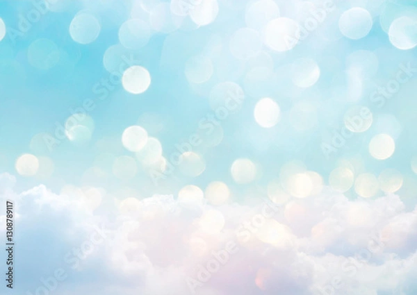 Fototapeta 水色の空の背景テクスチャ