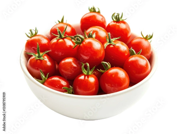 Fototapeta Isolated Small Tomatoes in Bowl