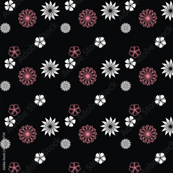 Fototapeta seamless pattern with flowers
