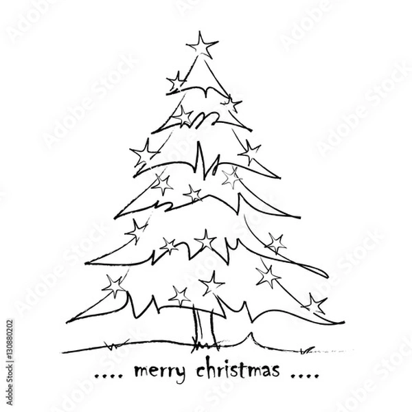Obraz christmas tree with stars