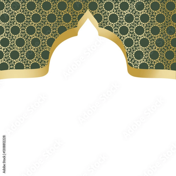 Fototapeta Islamic Decorative Frame With Background Pattern