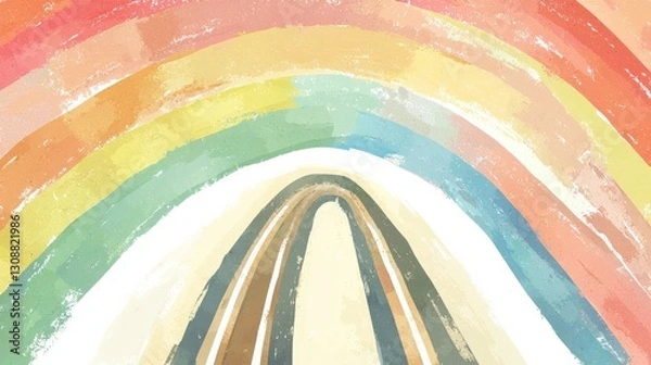 Obraz Vibrant Abstract Rainbow Art with Soft Textures