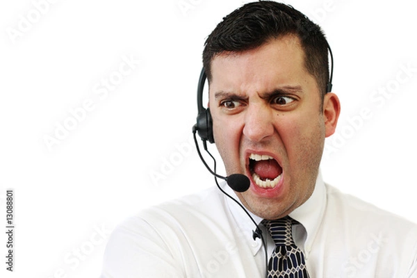 Obraz Angry Customer Service Man