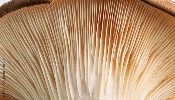 Fototapeta Macro of sliced king oyster mushroom. Smooth, fibrous texture detail.  Gourmet, culinary ingredient.  Intricate fungal surface.

