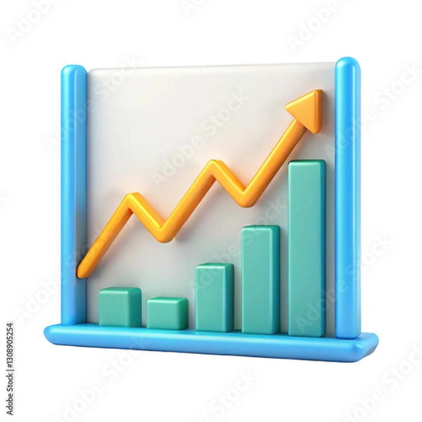 Fototapeta business graph with arrow
