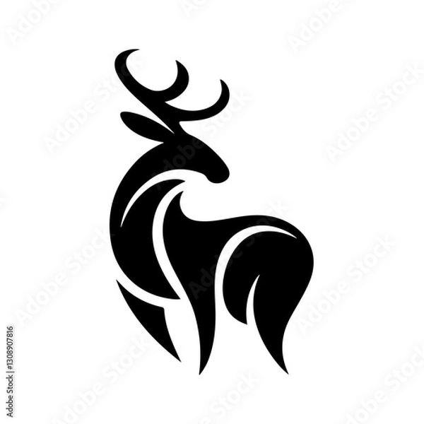 Fototapeta deer silhouette vector
