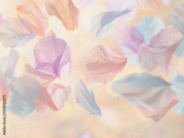 Fototapeta Soft Pastel Petals in Dreamy Abstract Texture Generative AI  
